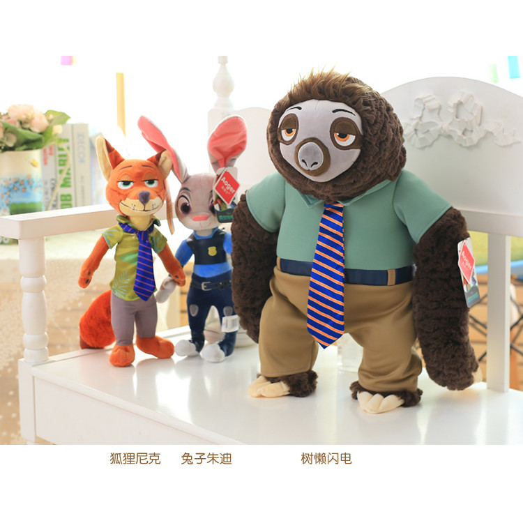 Zootopia Crazy Zootopia ตุ๊กตากระต่าย Judy Fox Nick Sloth Lightning ตุ๊กตาของเล่นตุ๊กตา