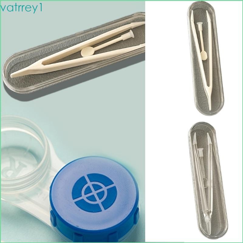 VAT1 1 ชุดคอนแทคเลนส์แหนบคอนแทคเลนส์ Remover โปร่งใสขนาดใหญ่ยาว Clamps Rod สําหรับแทรกง่ายและ Remov