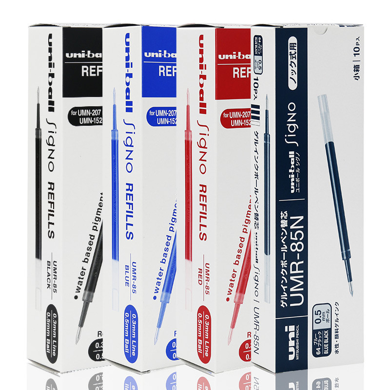กล่องจัดส่งฟรีญี่ปุ่น UNI UNI Mitsubishi Gel Refill UMR-85/85n Push Water Refill Refill เหมาะสําหรับ