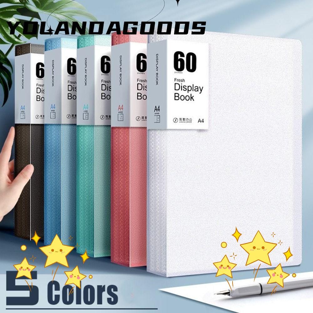 YOLA แฟ้ม A4 ความจุขนาดใหญ่ 20/30/40/60/100 หน้า Archives กระเป๋า, Simple Multilayer Multifunctional Waterproof Test Paper Storage Bag Back To School Gift