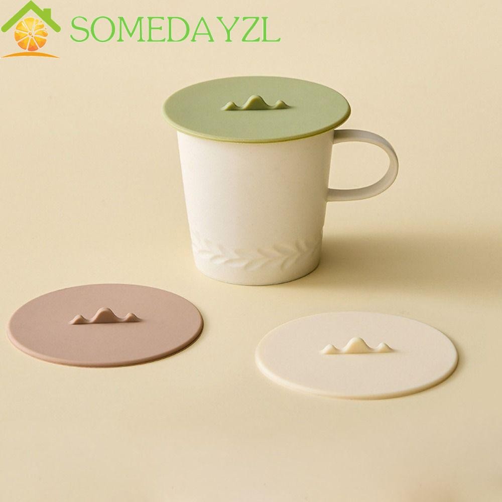 SOMEDAYZL ฝาปิดถ้วยน้ํา, ซิลิโคนทนความร้อนถ้วยแก้ว, แก้วเซรามิคเข้ากันได้รอบกันฝุ่นแก้วยืดหยุ่นปิดผนึกหมวกบ้าน
