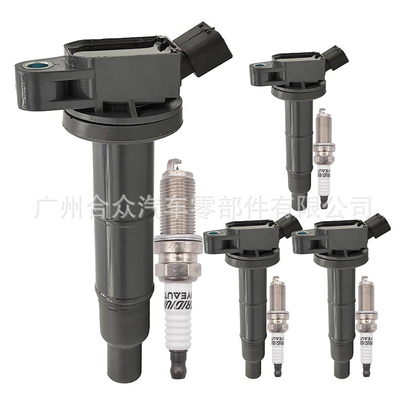 พร้อมสต็อก UF333 คอยล์จุดระเบิดหัวเทียนชุดสี่ชิ้นเหมาะสําหรับ Toyota Camry9091902244