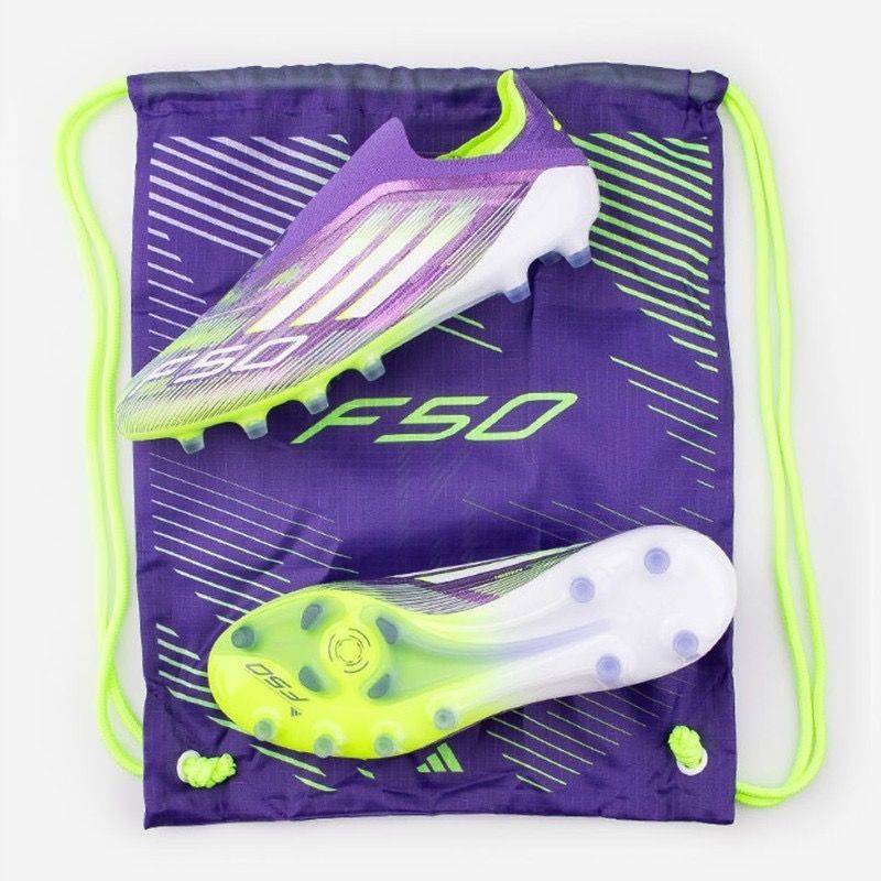 F50 Top กับ AG Laceless LL สั้น Spikes มนุษย์หญ้า Low-Top Pro รองเท้าฟุตบอล JR5364 YE1J