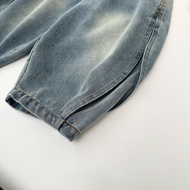 กางเกงยีนส์เด็กสไตล์ใหม่สำหรับเด็กชาย ไซส์หลากหลาย เปิดได้ง่าย - รูปที่ 2