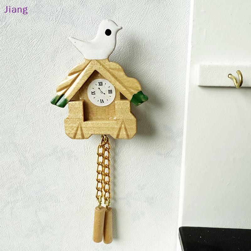 [Jiang] 1:12 Dollhouse Miniature Bird Wall Clock เฟอร์นิเจอร์บ้านรุ่น Decor ของเล่นตุ๊กตาเครื่องใช้ในบ้าน TH