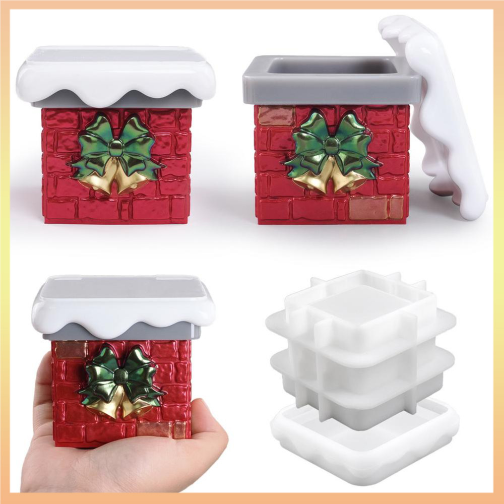 ง่ายต่อการทําความสะอาดตกแต่งวันหยุดแม่พิมพ์สร้างสรรค์ซิลิโคนกล่องเก็บแม่พิมพ์ซิลิโคนคุณภาพสูงสําหรับของขวัญวันหยุดทําการจัดเก็บของขวัญตกแต่งคริสต์มาส