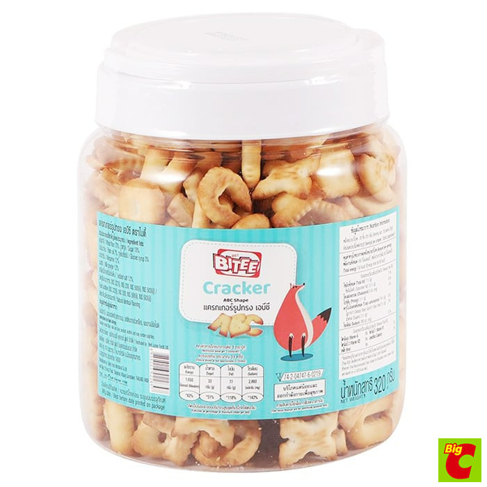 ไบตี้ แครกเกอร์ รูปทรงเอบีซี 320 ก.