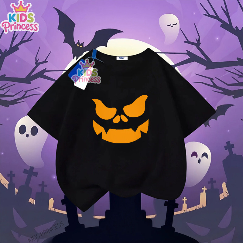 COD Halloween T-shirt ฮาโลวีน ลาย เสื้อยืดเด็กพร้อมส่ง ผ้าคอตตอล เสื้อเชิ้ต 100-150CM H20