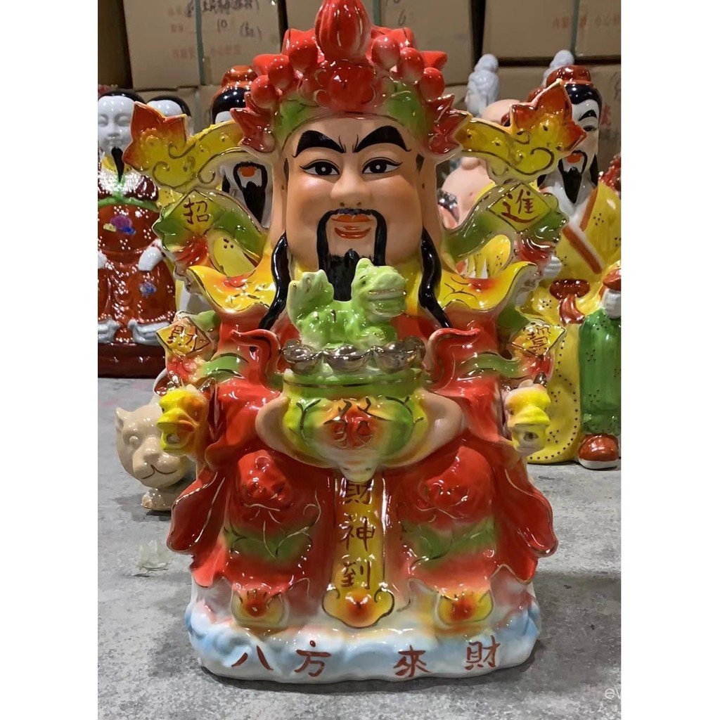God of Wealth ตกแต่งบ้านขายส่ง Ingot God of Wealth พระพุทธรูป 47 ซม.RJD4