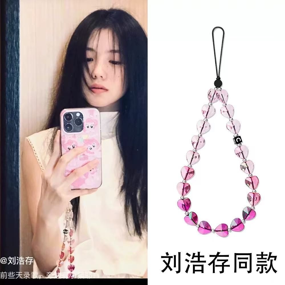 CASE ใหม่ Collaboration Crayon Shin-chan Phone Chain Pendant Portable Celebrity Style Beaded Wrist Phone Strap for Women ราคา ถูกที่สุด ดีลบีเคเค แกลเลอรีภาพที่ 2