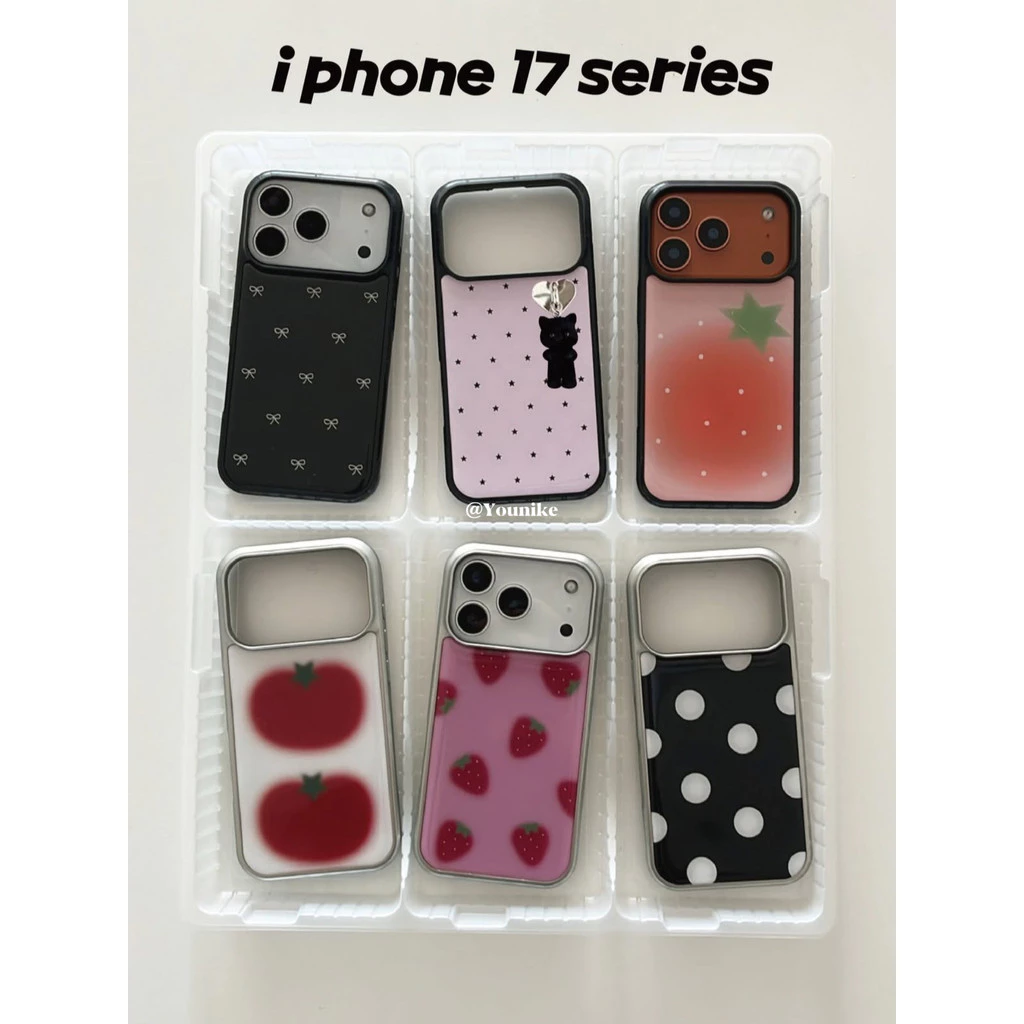 สไตล์เกาหลี ins สไตล์นักออกแบบแฟชั่นผลิตภัณฑ์ใหม่เหมาะสําหรับ iphone17Pro/17promax เคสป้องกัน Apple 16 เคสโทรศัพท์ 16promax เคสป้องกัน 15 กันกระแทก 13/14 เคส 17air