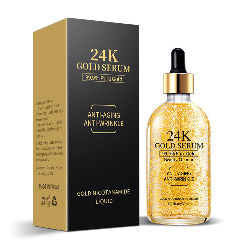 【ซื้อ 1 แถม 1】เซรั่ม เซรั่มไนอาซินาไมด์ทองคำ 24k เพิ่มความชุ่มชื้น  ไวท์เทนนิ่ง ช่วยให้ผิวกระจ่างใสขึ้น 30ml ราคา ถูกที่สุด ดีลบีเคเค แกลเลอรีภาพที่ 9