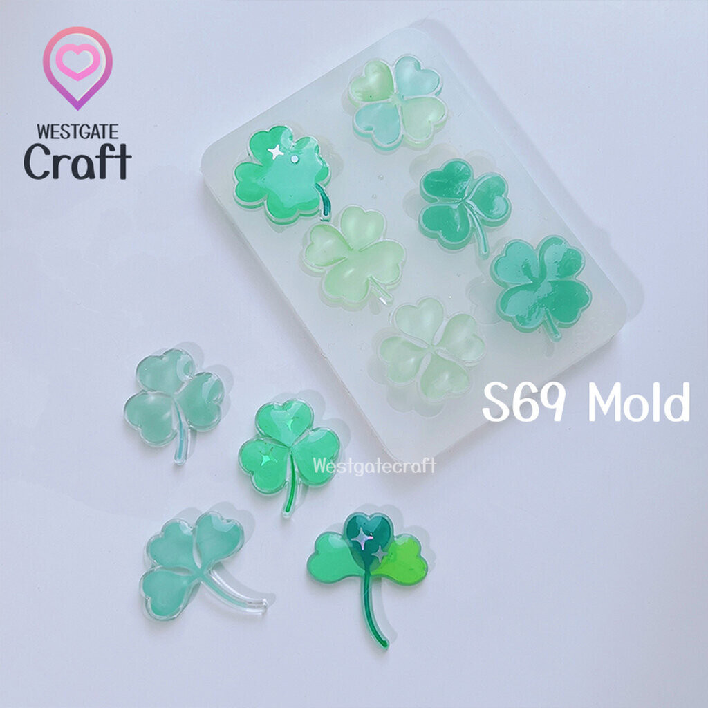 แม่พิมพ์เรซิ่น Three &amp; Four Leaf Clover Mold S69