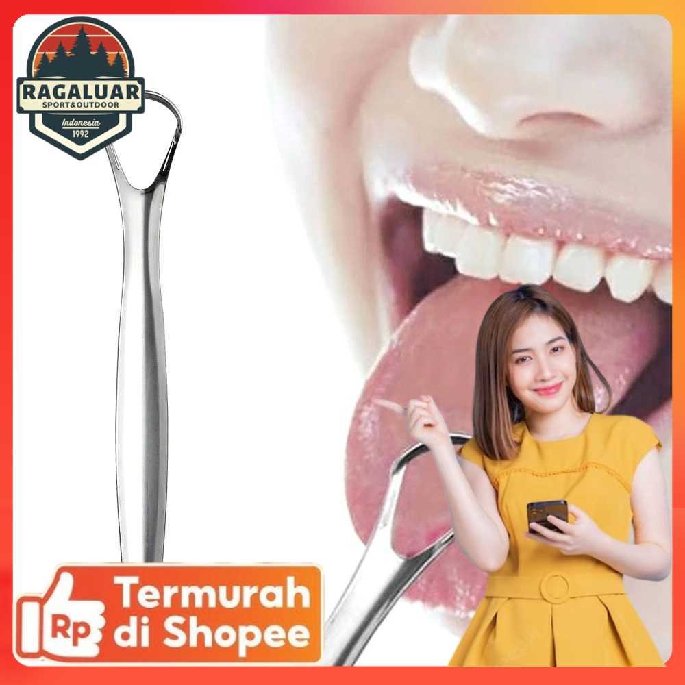 FourSoft Tongue Cleaner Tongue Oral Scraper Cleaner สแตนเลส - LO13