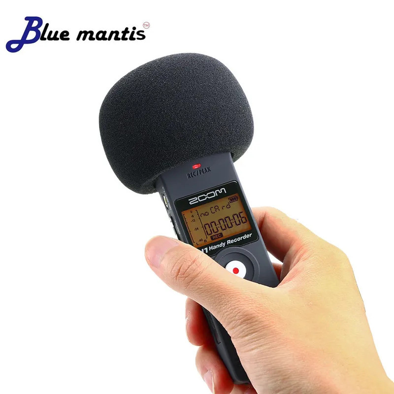 Blue Mantis ฟองน้ําคุณภาพสูง windscreen windproof mic cover โฟมสําหรับ ZOOM H1 H1N โฟมสําหรับ ZOOM H