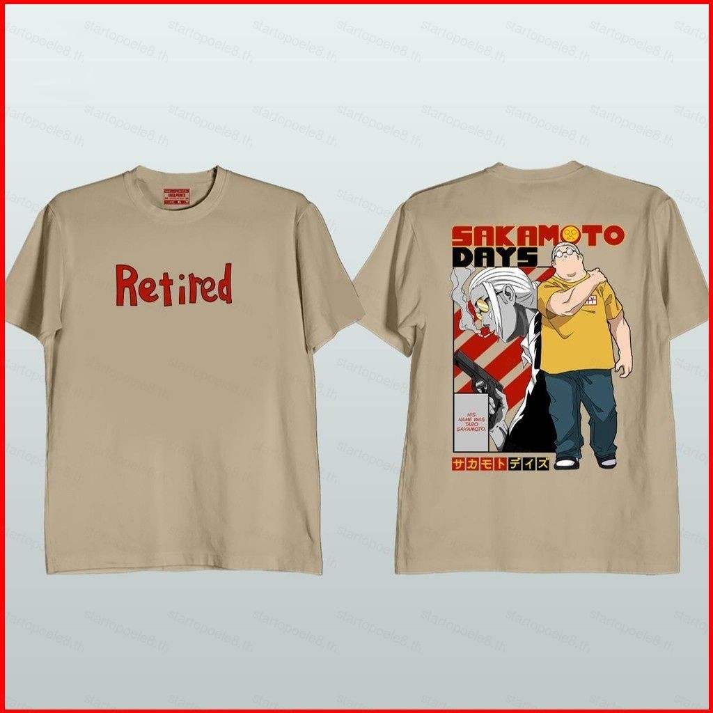 เสื้อยืดคอสเพลย์ ST8 Taro Sakamoto สำหรับวันอบอุ่นในซีรีส์ Sakamoto Days