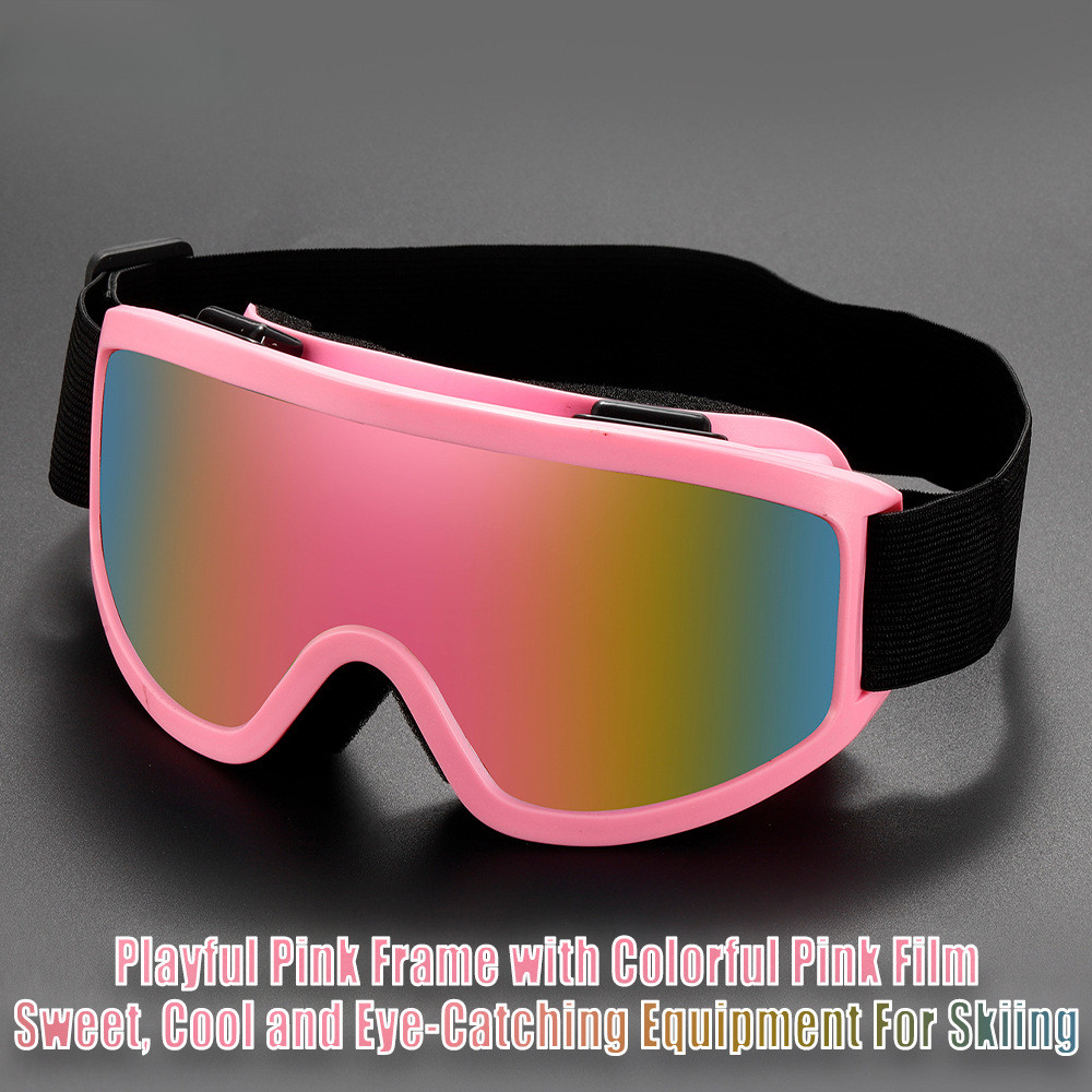 Anti-Fog Mountain Climbing แว่นตาสกีแฟชั่นกรอบใหญ่กลางแจ้ง Anti-Wind ฝุ่นที่มีสีสันแว่นตากีฬา