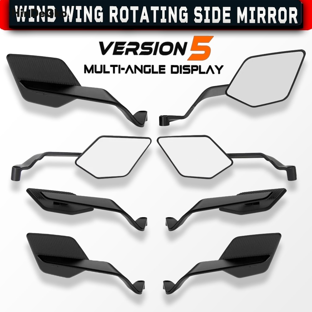 HDG Rizoma SM1-Stealth Naked Max Mirror for SH / Vespa / PG1 / XSR/ CB /Z1000/Duke 790 / Ducati กระจ