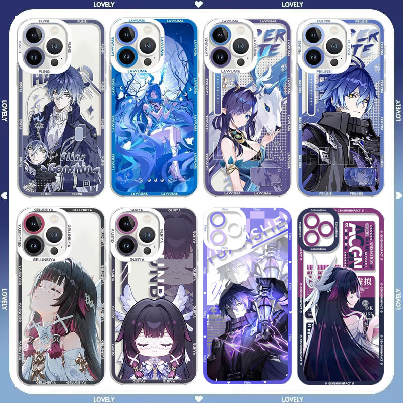 Genshin Impact Flins Lauma ColumbinaปลอกสําหรับHuawei P40 Lite Nova 3i 5T 7SE 9SE Honor 90 Lite X7B 