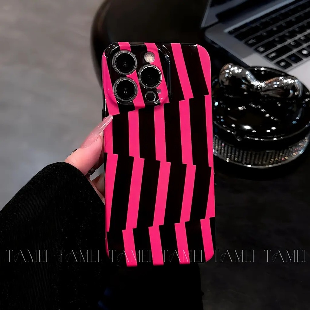 ลายเส้นไม่สม่ําเสมอเหมาะสําหรับ IQOO13 เคสโทรศัพท์ VIVO Fire IQOO12/11s กระจกผู้ถือ NEO10/9PRO Premi