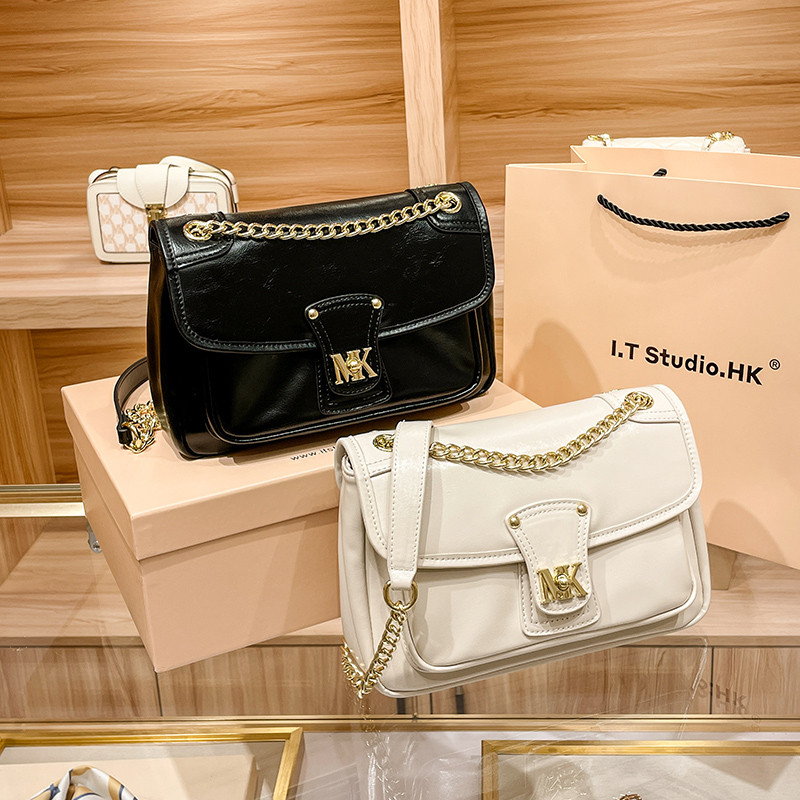 Mk mk mk Messenger Bag Chain Bag Female Messenger 2022 สไตล์ใหม่ High-End Stray Bag ขนาดใหญ่-ความจุไ