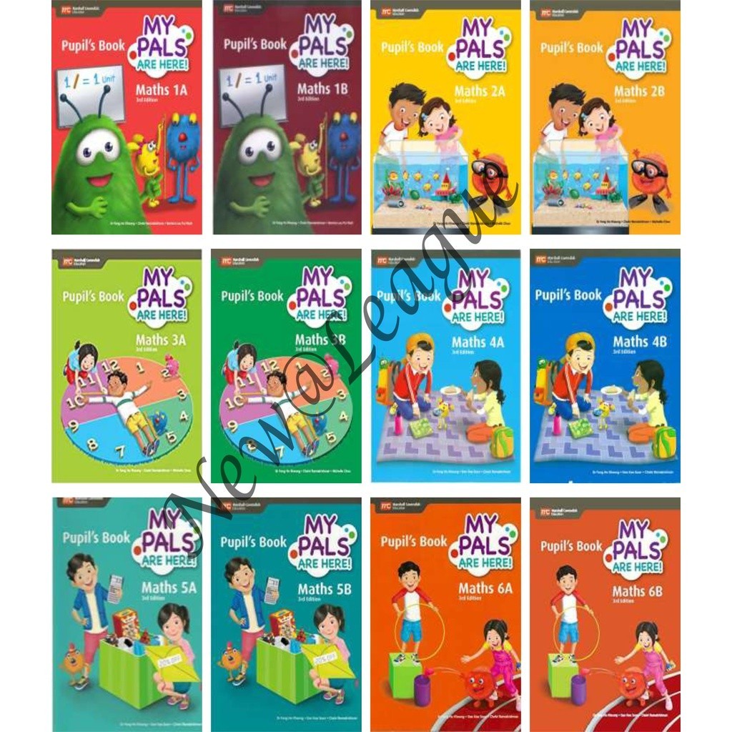 Full Color / My Pals Are Here Maths Pupil Book 1A 1B 2A 2B 3A 3B 4A 4B 5A 5B 6A 6B 3rd Edition