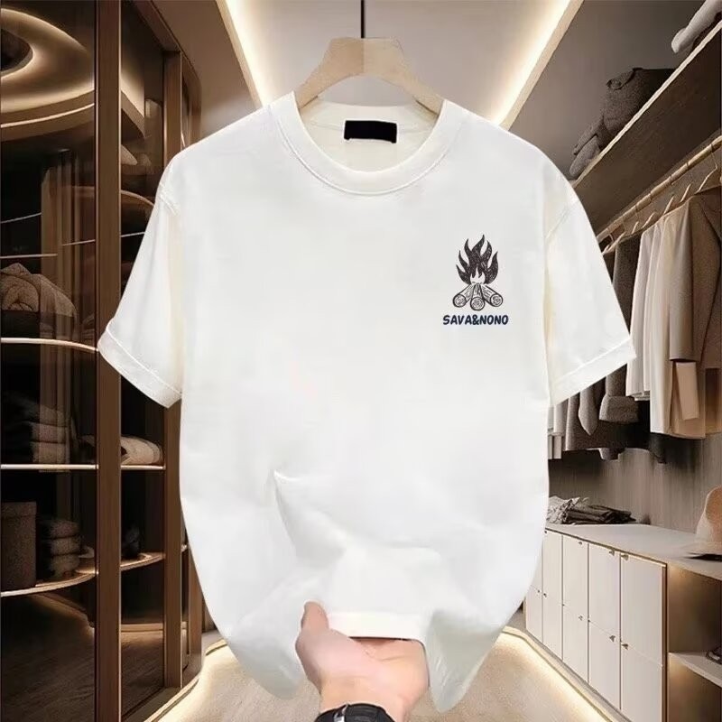 COD 2025 Japanese Style 2025 New Short Sleeve Men's Retro T-Shirt Men's Summer Loose Trendy Brand Ca