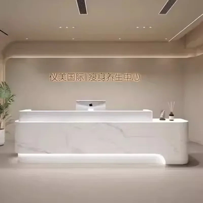 Atril Motion Desk Wall Table Cabinet Store Counter โต๊ะทํางานออกแบบเงินสดธุรกิจแผนกต้อนรับ Motion Po