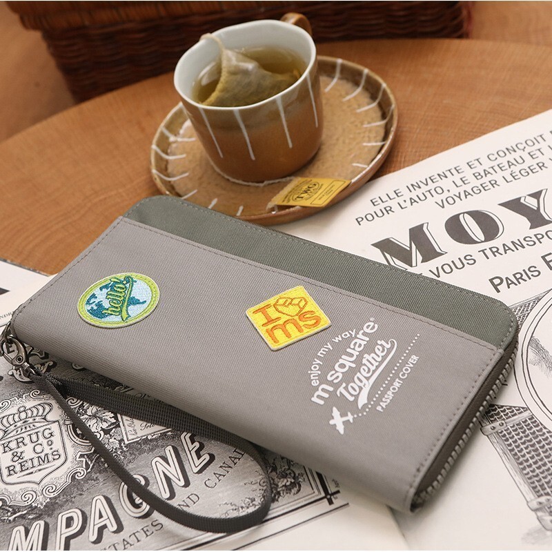 ขายร้อนMsquare กระเป๋าหนังสือเดินทางแบบพกพายาวในต่างประเทศเดินทางถุงเก็บหนังสือเดินทางตั๋วแบบพกพาผู้