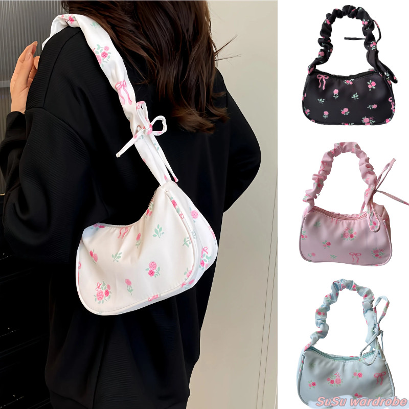SuSu🎀พร้อมส่ง🎀 กระเป๋าถือ กระเป๋าใบเล็กทรงสี่เหลี่ยม กระเป๋าสะพายข้าง น่ารักมากๆ สไตล์ญี่ปุ่น KP-8