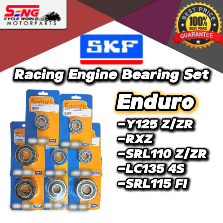 YAMAHA Y125 Z/ZR/RXZ/SRL110 Z/ZR/LC135 4S/SRL115 FI RACING ENGINE BEARING SET-SKF (ENDURO)