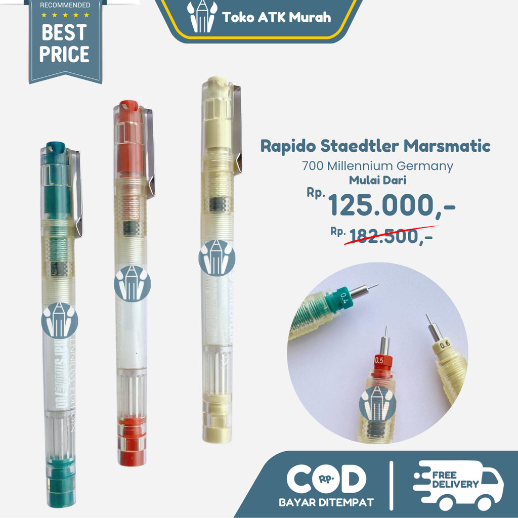 Rapido Staedtler Marsmatic 700 Millennium Germany - ปากกาสแตนเลส Rapido ดั้งเดิม