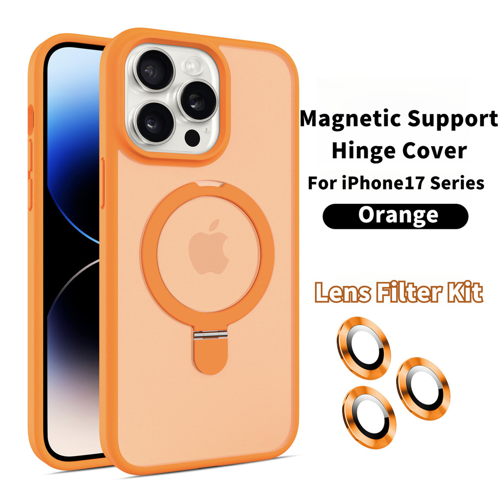 Ready ใหม่สําหรับ iPhone 17 Case 17 Pro Max Magnetic Pivot Case 17 Air 17 Pro Stand Lens Film Protec