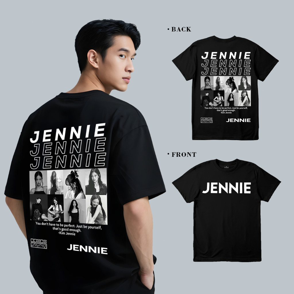 BLACKPINK JENNIE Concert Fan Merch Tee - เสื้อยืดคอนเสิร์ตแฟนคลับ ผ้าฝ้าย Cotton แบบ Unisex