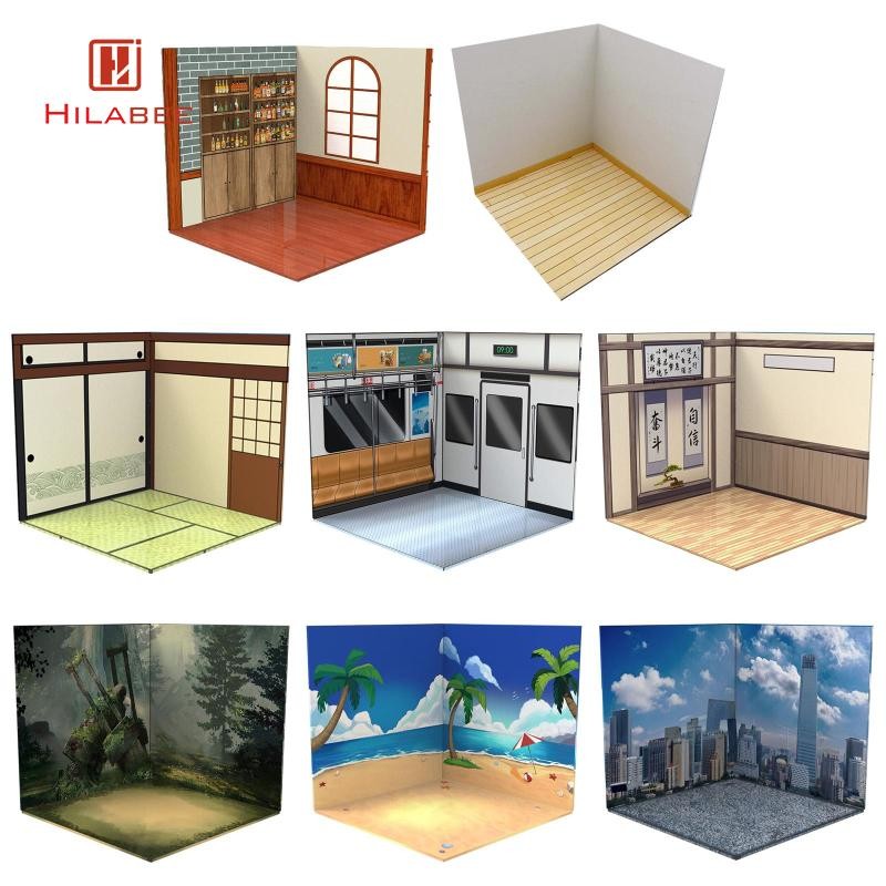 [hilabee] 1/12 โมเดลรถตู้โชว์ขาตั้งสําหรับตัวเลขการกระทําและรูปแบบ Diorama