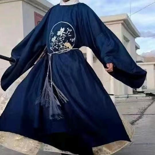 An Ruoyan Original Hanfu Ming Made ผู้ชายผู้หญิงคู่รอบคอ Robe สไตล์โบราณเครื่องแต่งกาย Song Dynasty 