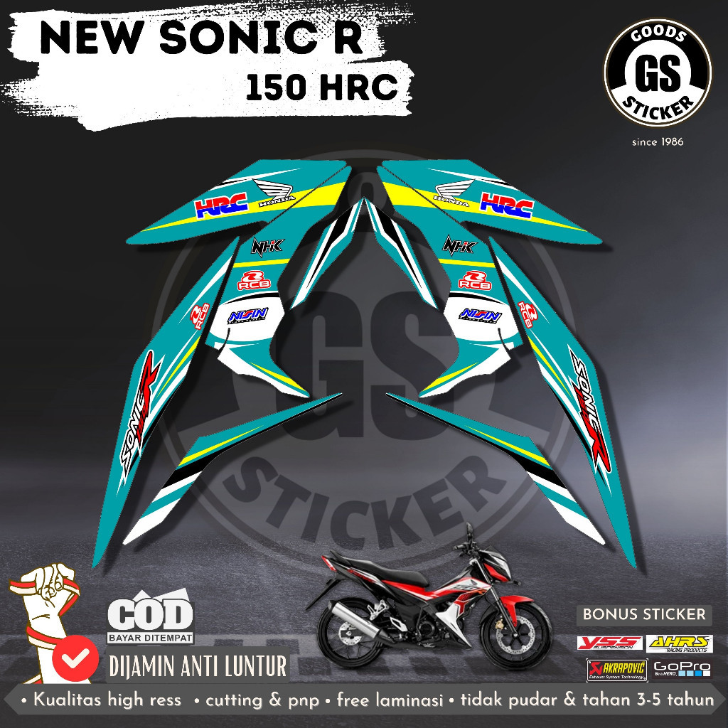 Honda SONIC 150R 150 R Striping Sticker รหัส HRC - สติ๊กเกอร์ Striping List Variation Semidecal Body