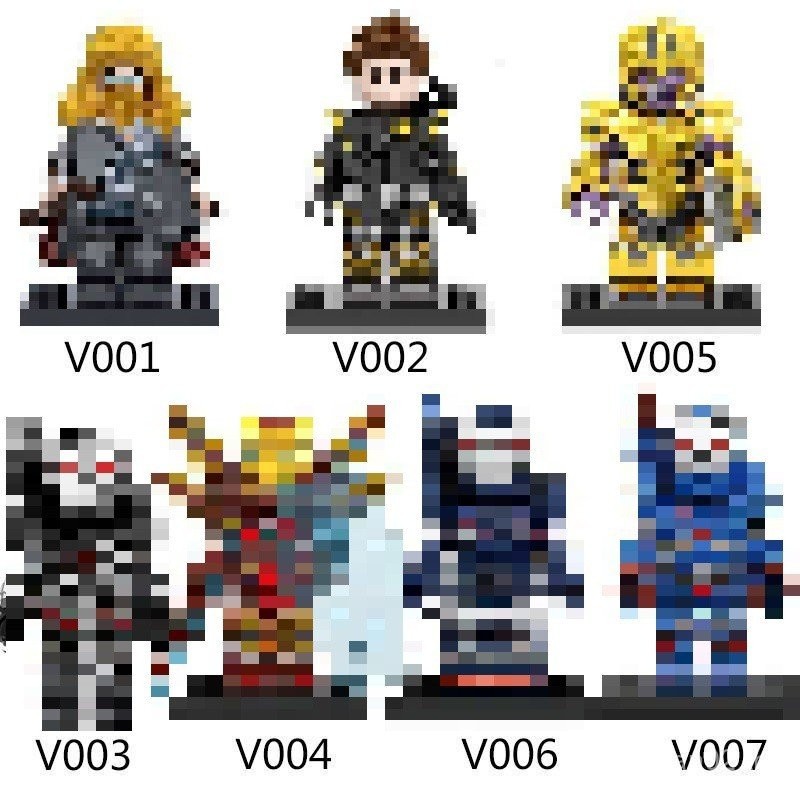 สินค้าใหม่ V003 Building Block Minifigure V006 V007 ของเล่น V001 Building Block V005 ของเล่น Buildin