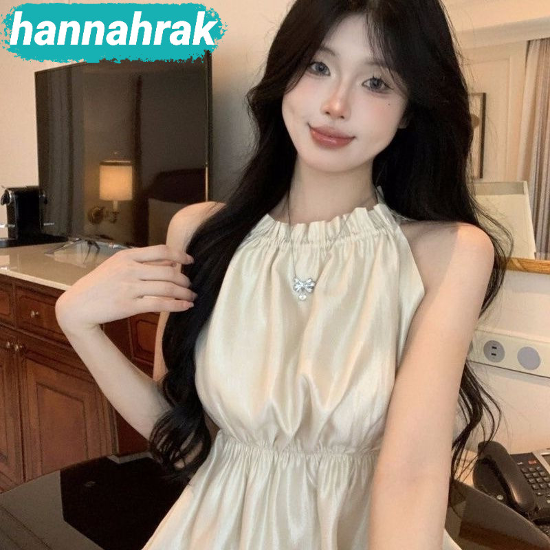 (ส่งจากกรุงเทพฯ)เสื้อกล้าม เสื้อคล้องคอ ลําลอง เชือกธรรมดา สําหรับผู้หญิง