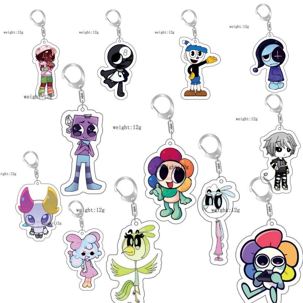 New Classic Game Dandys World Plush Scraps World พวงกุญแจอะคริลิคโดย Dandy Backpack จี้เครื่องประดับ