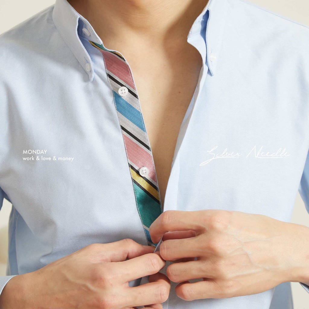 Thesilverneedle - Classic oxford Prosperity palette shirt 2568 เสื้อเชิ้ตสีมงคลออกฟอร์ดแขนยาว