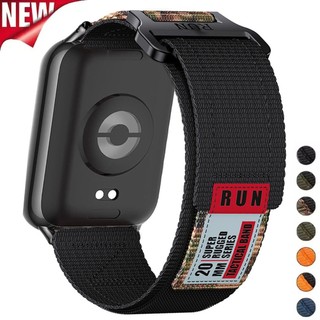 ยุทธวิธีสายรัดไนลอนสําหรับ Redmi Watch 6 5 4 Breathable Watchband สําหรับ Mi Band 9Pro 8Pro
