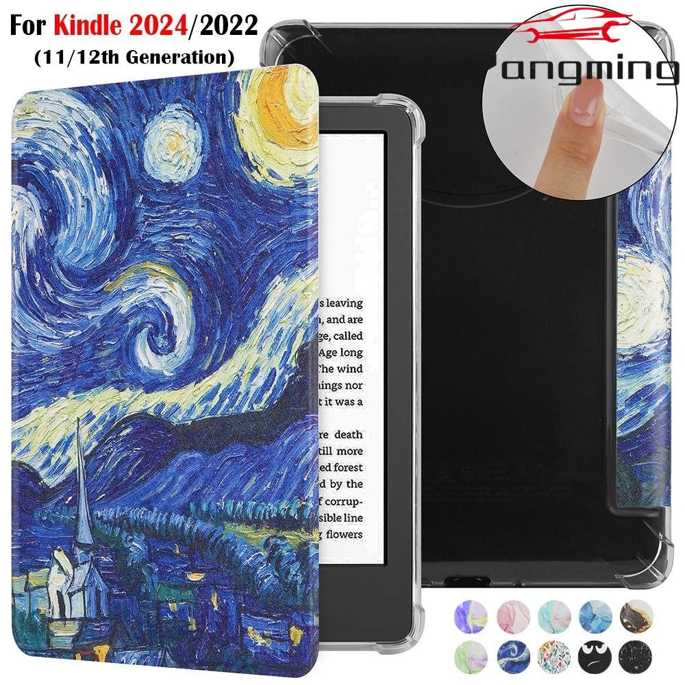 YANGMING e-Reader, ฝาครอบป้องกัน TPU กันกระแทก, ทนต่อการสึกหรอหลายรูปแบบ Auto Wake/Sleep Folio Funda