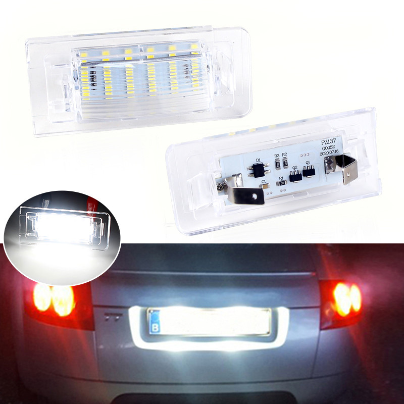 2 ชิ้น Canbus LED รถป้ายทะเบียนไฟสําหรับ Audi TT 8N MK1 Roadster / Cabrio 8N9 Coupe 8N3