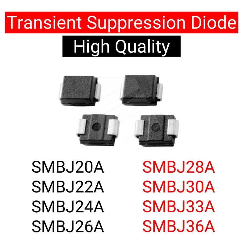 5PCS SMBJ20A SMBJ22A SMBJ24A SMBJ26A SMBJ28A SMBJ30A SMBJ33A SMBJ36A ทีวีทิศทางเดียวเปลี่ยนไดโอด SMB