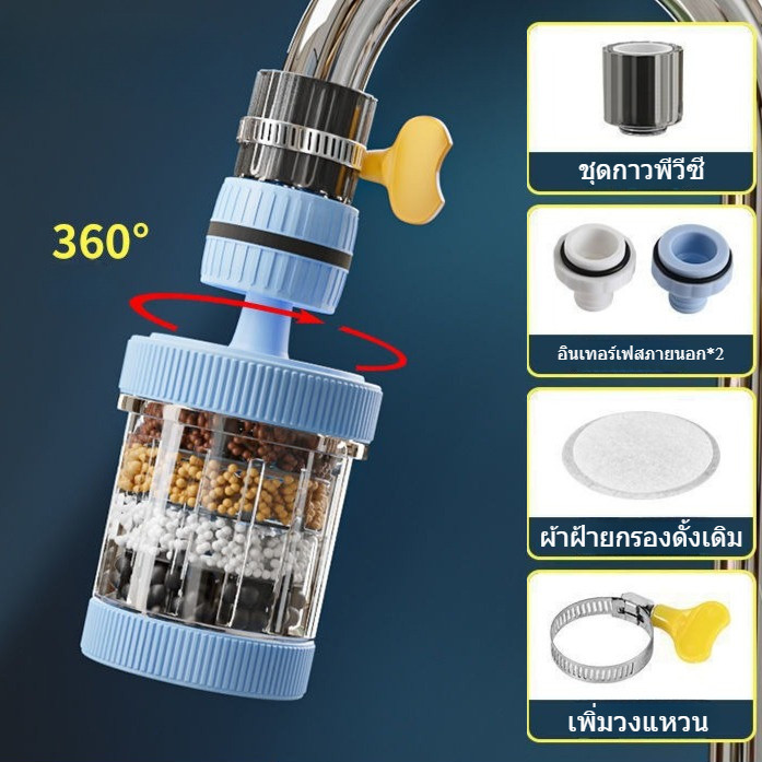 ใหม่สากลก๊อกน้ำสากลสามารถหมุนได้ 360 ป้องกันการกระแทกห้องครัวเครื่องกรองน้ำ ราคา ถูกที่สุด ดีลบีเคเค แกลเลอรีภาพที่ 9