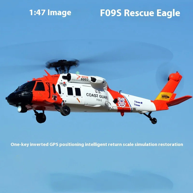 Yuxiang F09-s อัจฉริยะ Gps Black Hawk Uh60 รีโมทคอนโทรลเฮลิคอปเตอร์เครื่องร่อนหกช่อง 5 คืนอัตโนมัติป