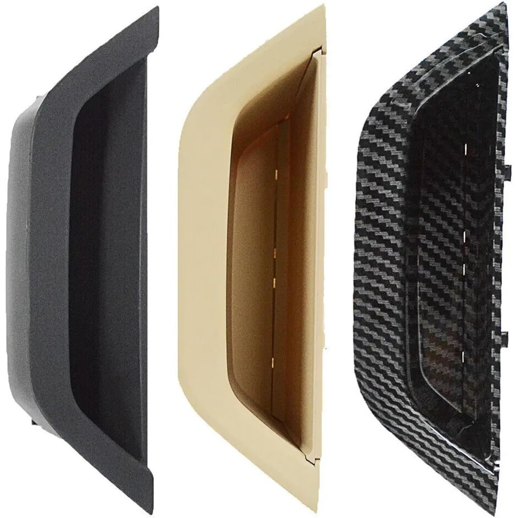 สีดําสีเบจคาร์บอนไฟเบอร์ด้านหน้าไดร์เวอร์ภายในประตูที่จับด้านในดึง Trim เข้ากันได้กับ BMW X3 X4 F25 