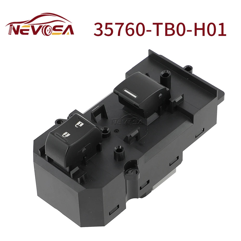 NEVOSA สําหรับ Honda Accord 2008-2012 35760-TB0-H01 35760TB0H01 ด้านหน้า RHD สวิทช์กระจกอิเล็กทรอนิก
