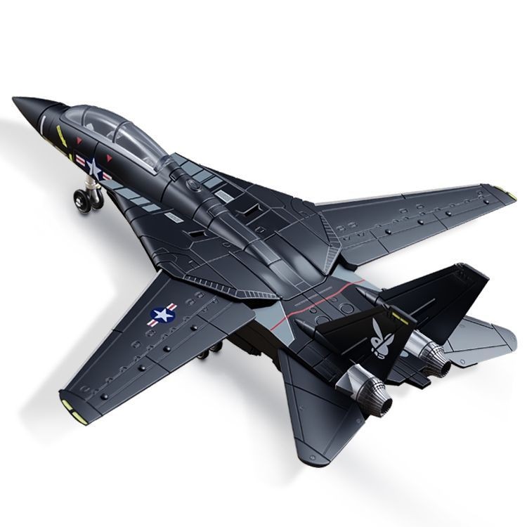 :: Meif Tomcat Supersonic Multi-Purpose Carrier Fighter Assembly จําลองเครื่องบินอาคารบล็อกของเล่น 8